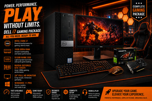 Dell gaming desktop pc - dell, i7